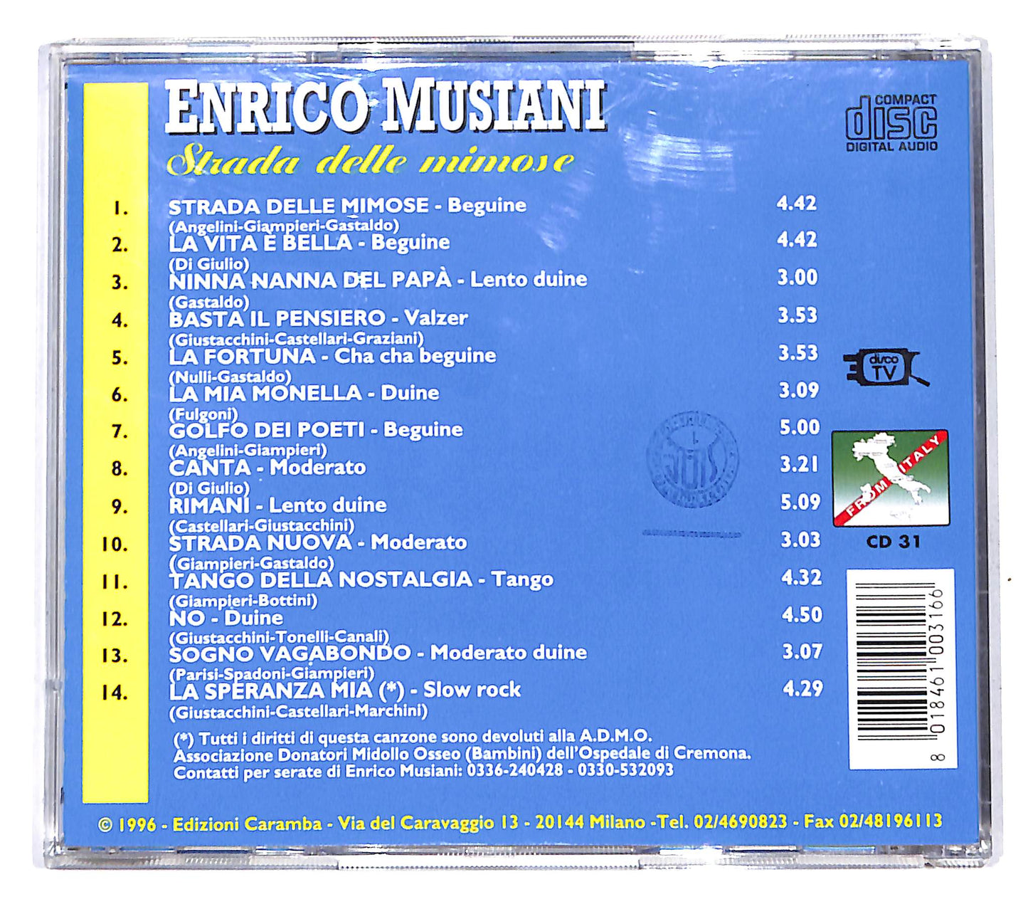 EBOND Enrico Musiani - Strada delle mimose CD CD140013
