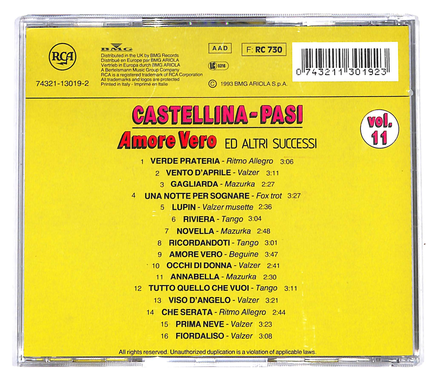 EBOND Castellina - Pasi - Amore Vero Ed Altri Successi Vol. 11 CD CD140020