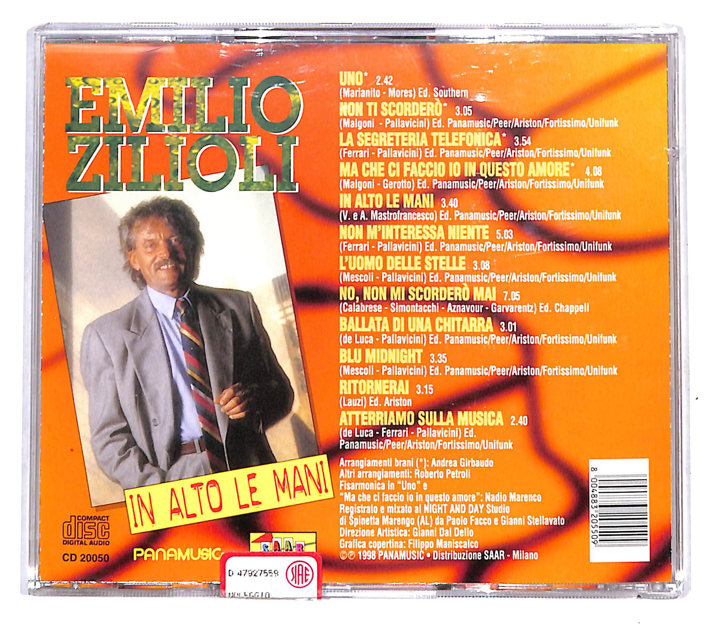 EBOND Emilio Zilioli - In Alto le Mani CD CD140062