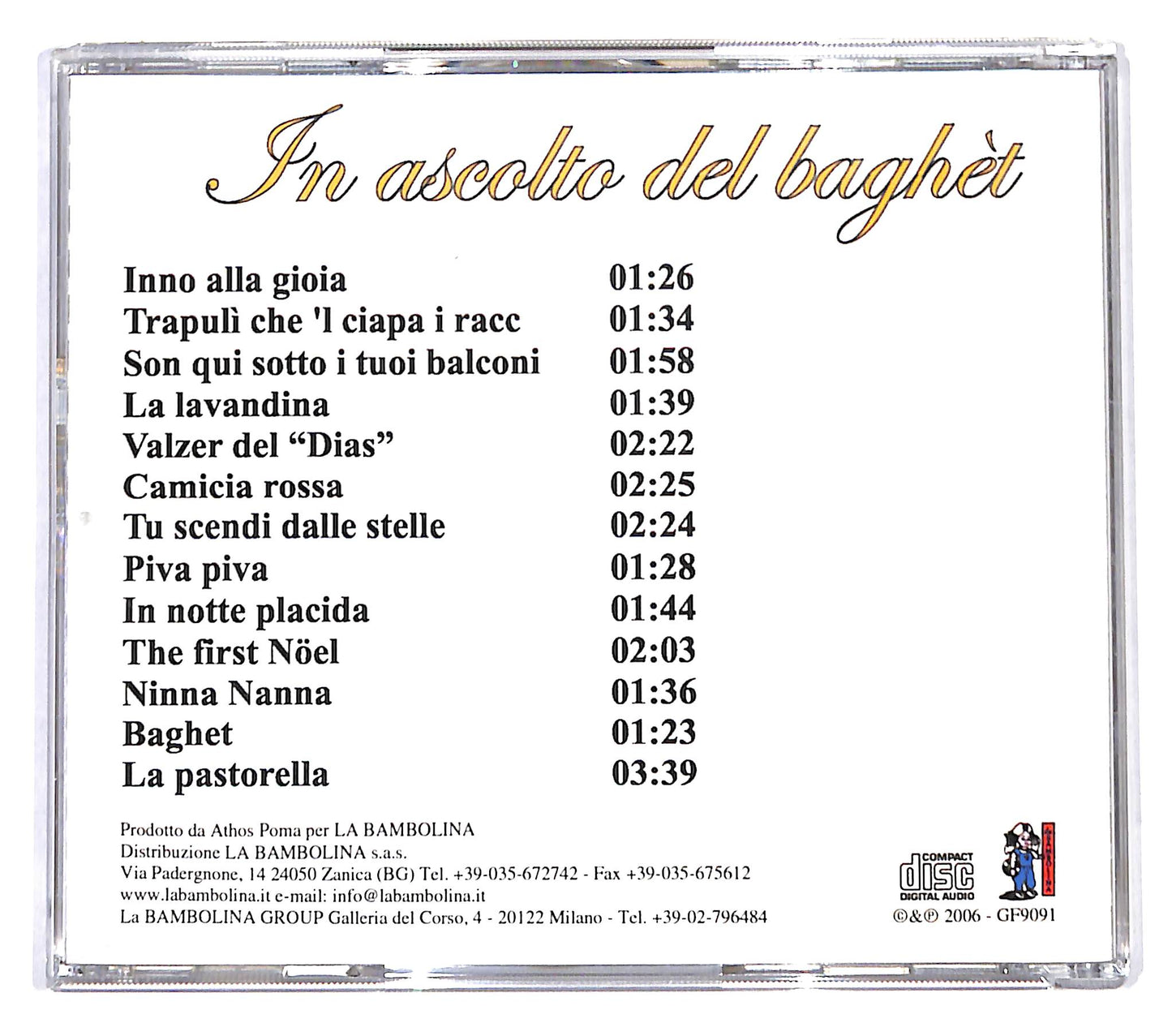 EBOND Cumpagnia Del Fil de Fer - In Ascolto del baghet CD CD140101