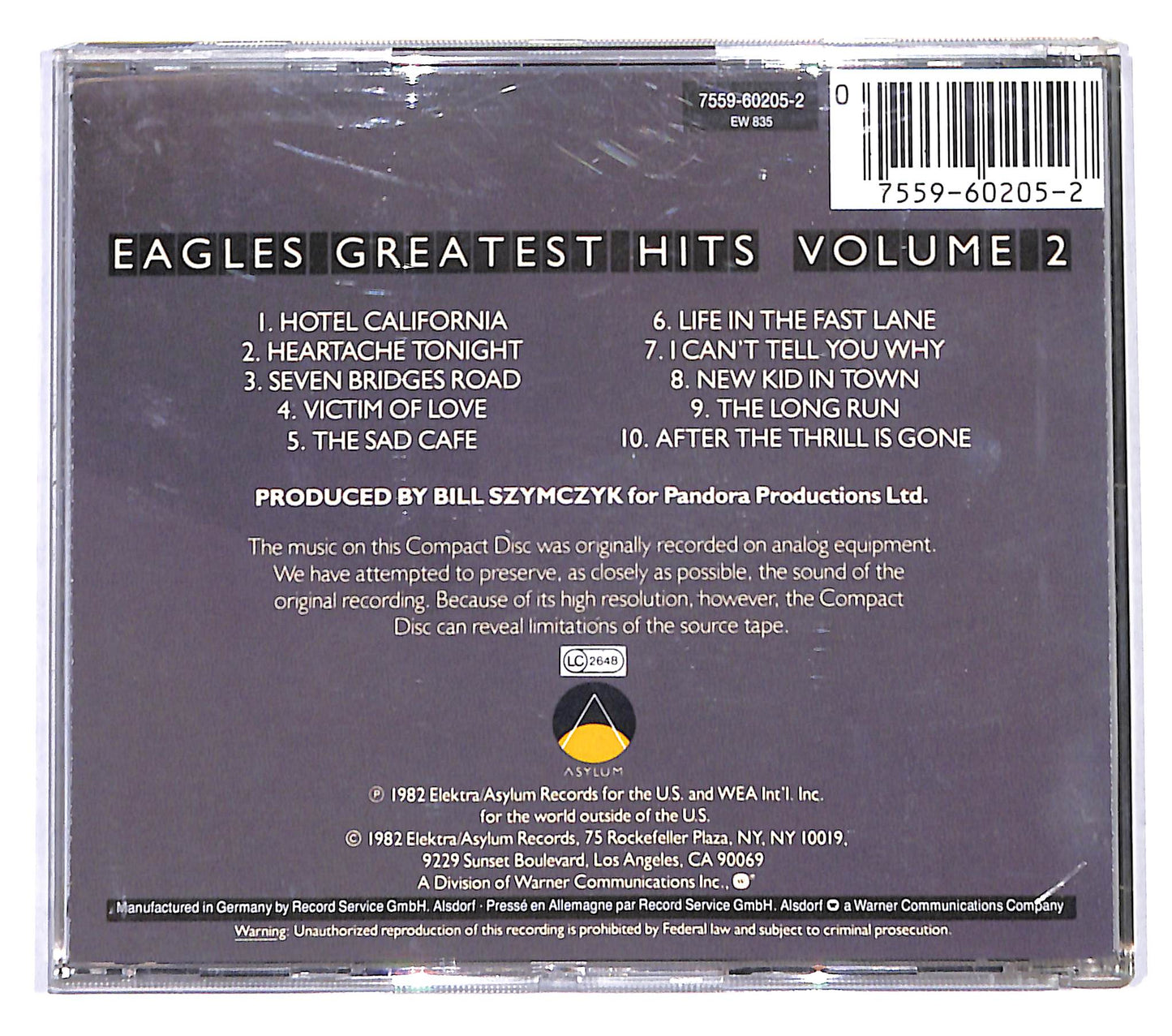EBOND Eagles Greatest Hits Volume 2 CD CD140125