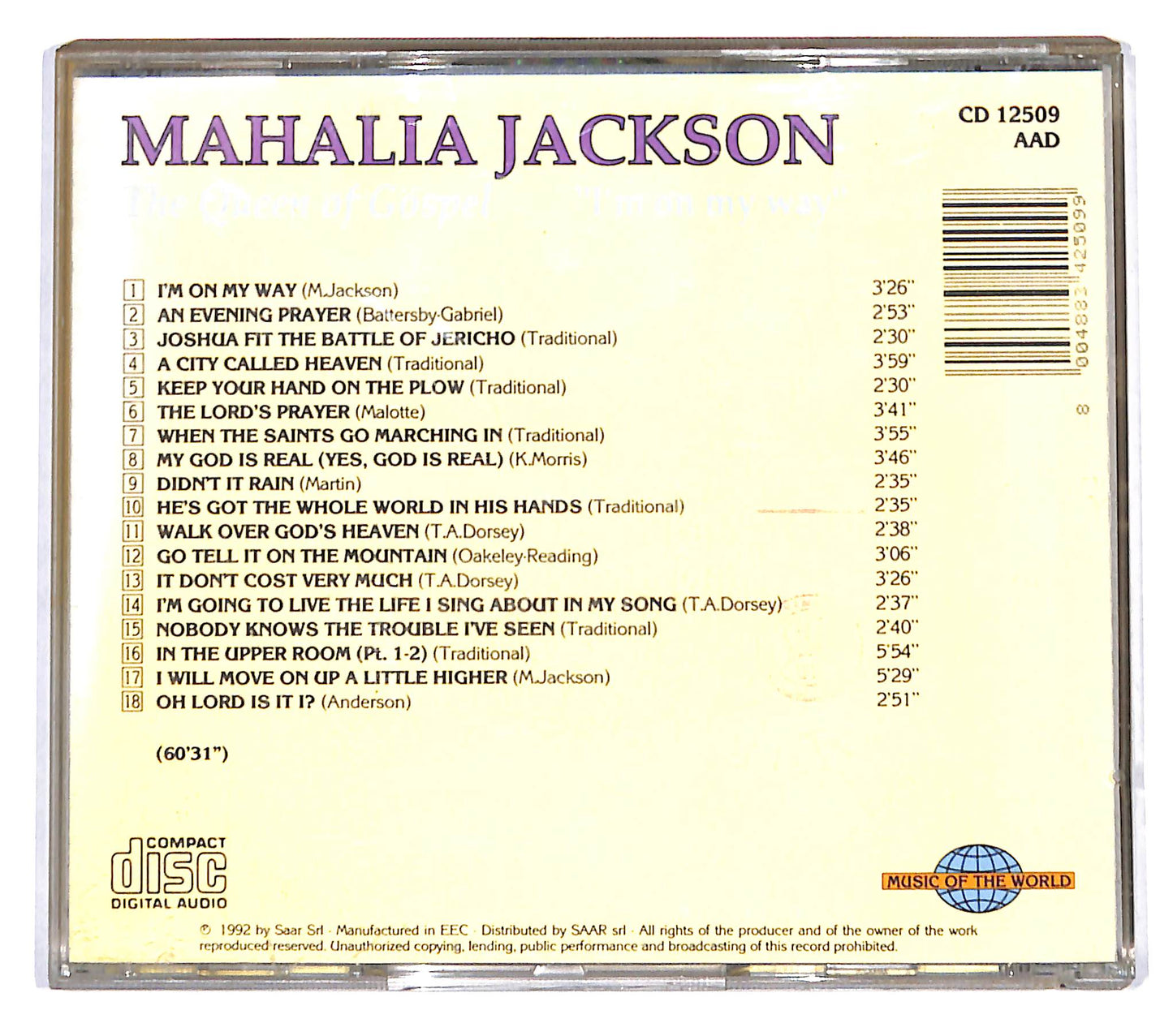 EBOND Mahalia Jackson - I'm On My Way CD CD140139