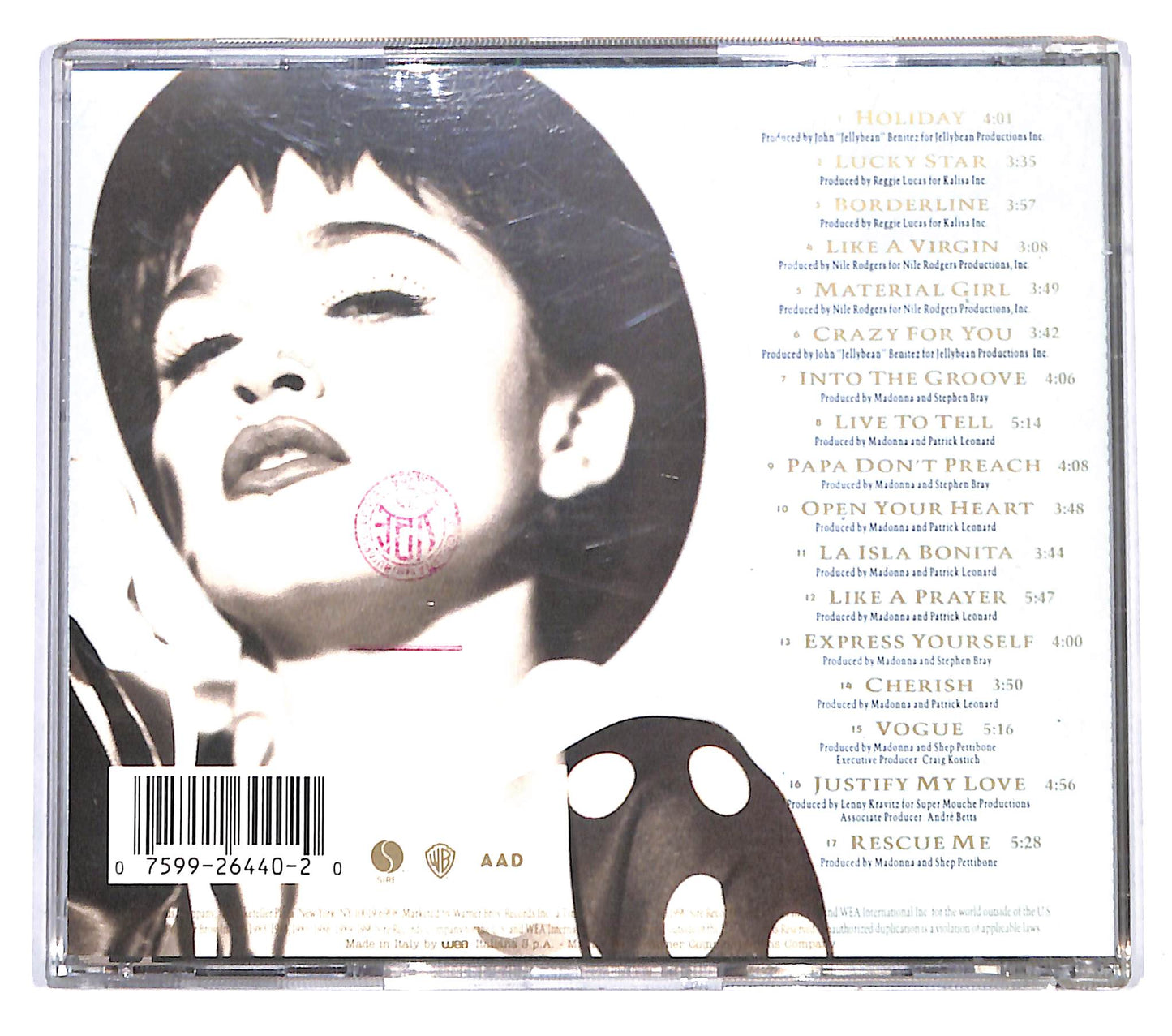 EBOND Madonna - The Immaculate Collection CD CD140146