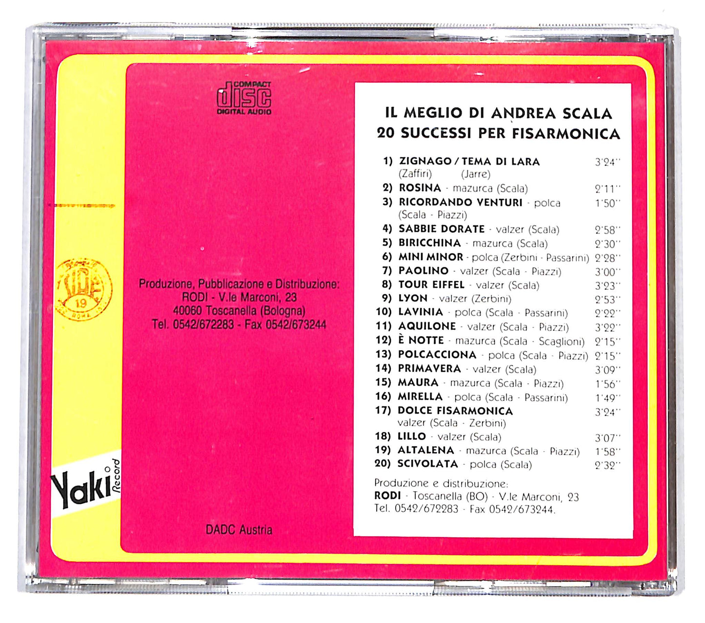 EBOND Il Meglio di Andrea Scala - 20 successi per fisarmonica CD CD140254