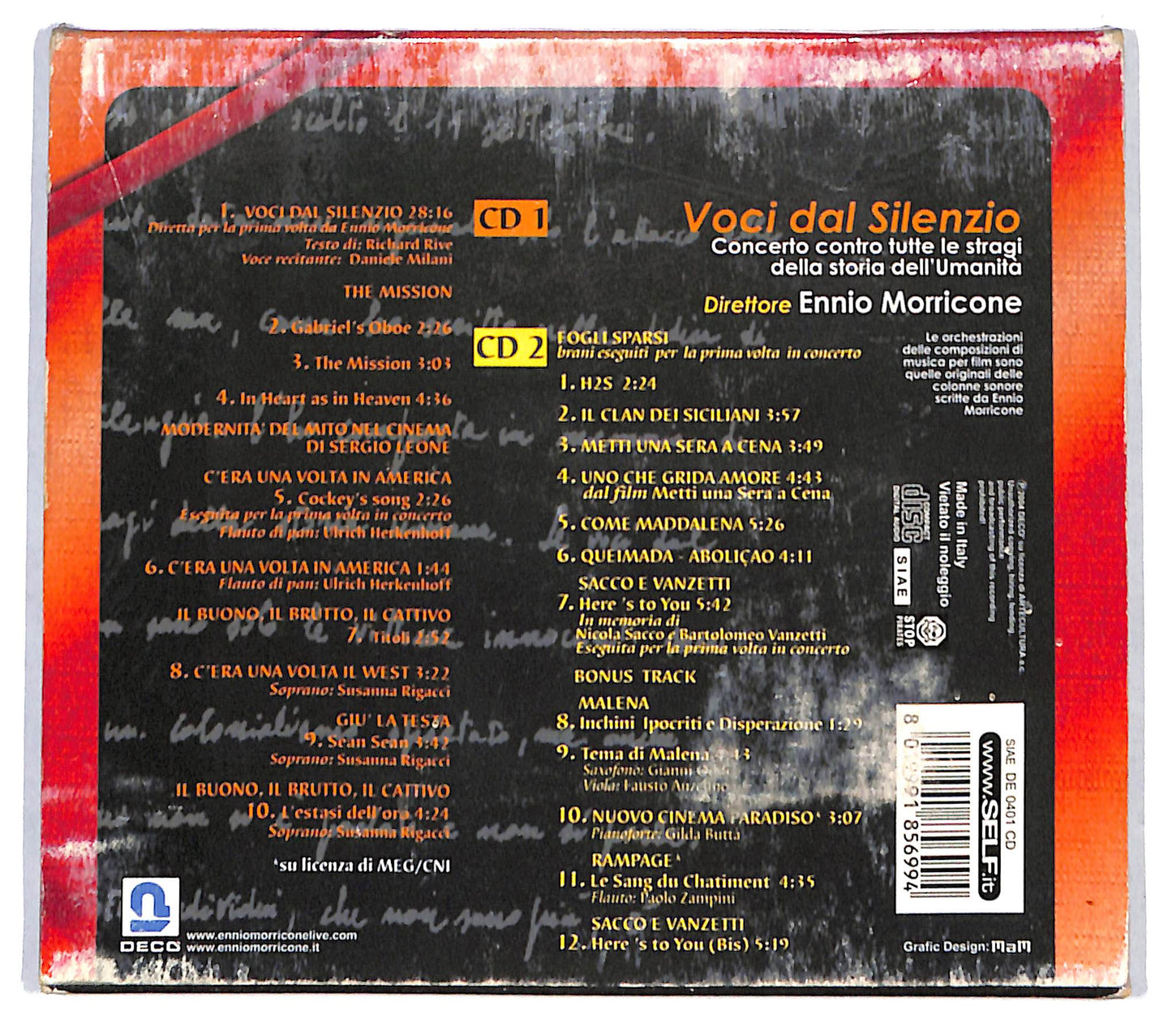 EBOND Ennio Morricone - Voci Dal Silenzio CD CD140255