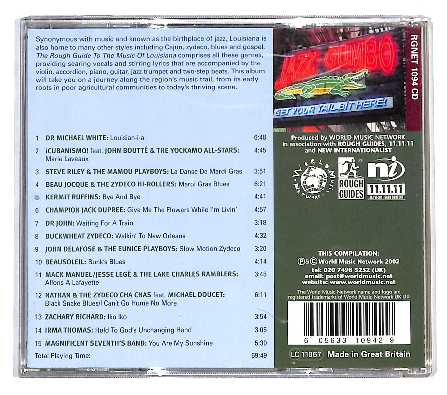 EBOND Various - The Rough Guide To The Music Of Louisiana CD CD140308