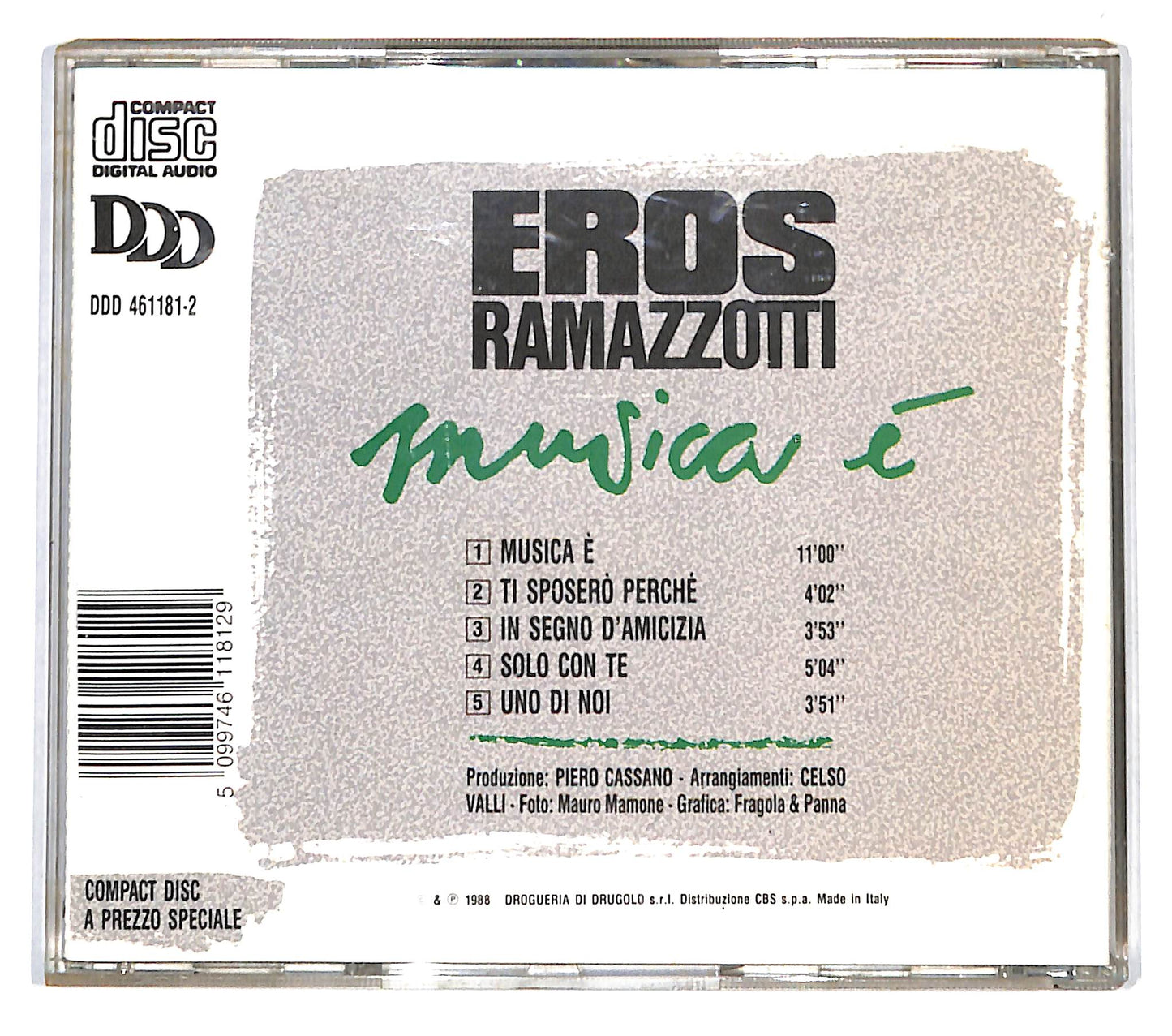 EBOND Eros Ramazzotti - Musica E CD CD140312