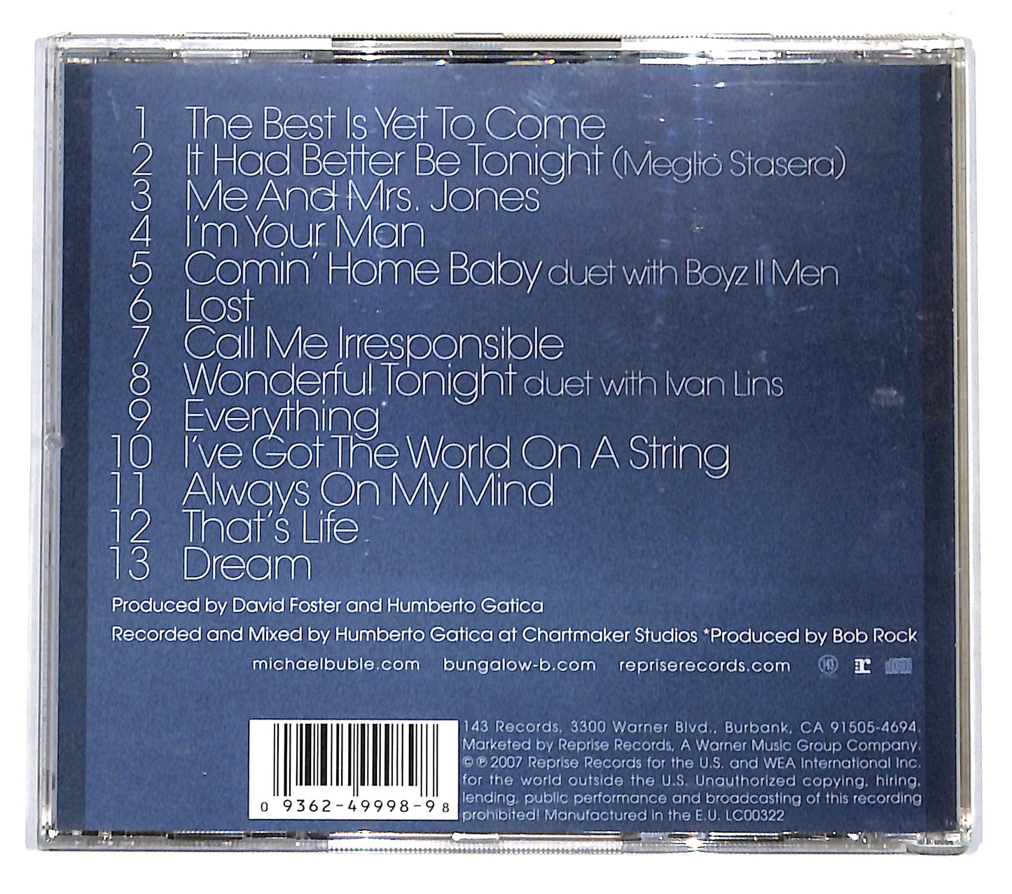 EBOND Michael Buble - Call Me Irresponsible CD CD140314