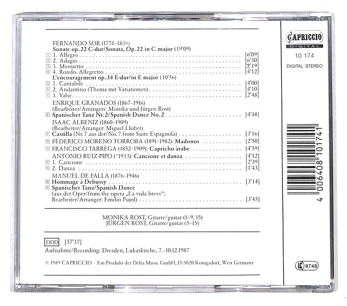 EBOND Monika & Jurgen Rost - La Guitarra Espanola CD CD140317