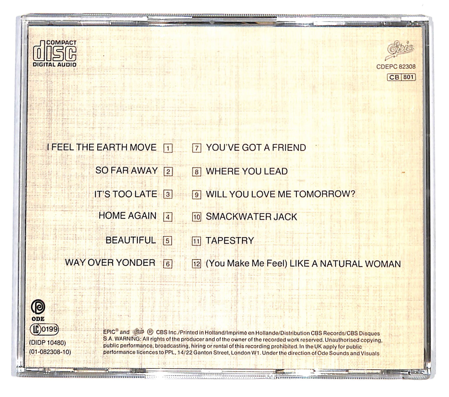 EBOND Carole King - Tapestry CD CD140327