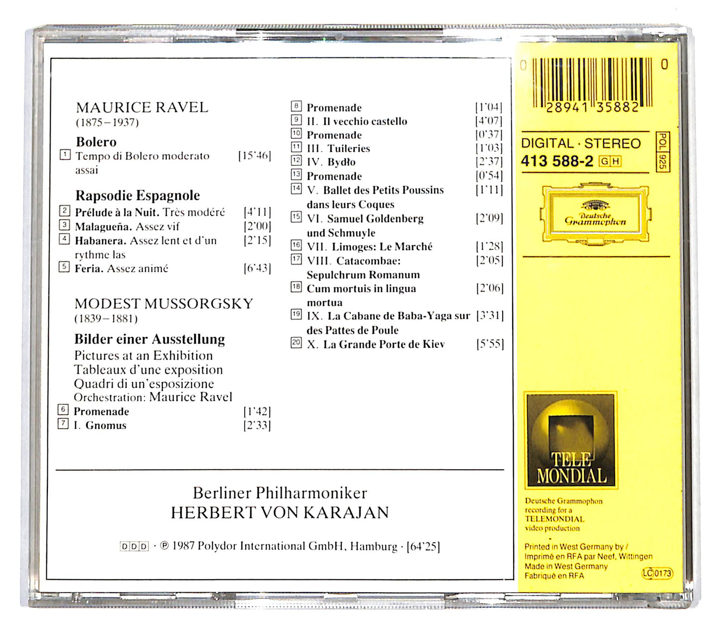 EBOND Mussorgsky: Bilder Einer Ausstellung - Ravel: Bolero CD CD140328