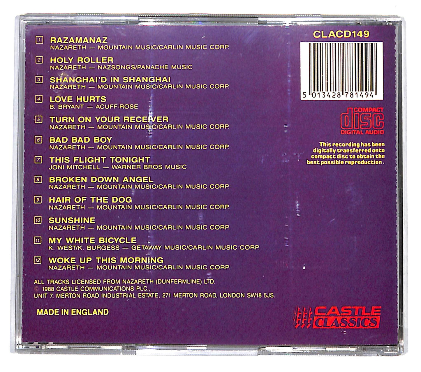EBOND Nazareth - Greatest Hits CD CD140405