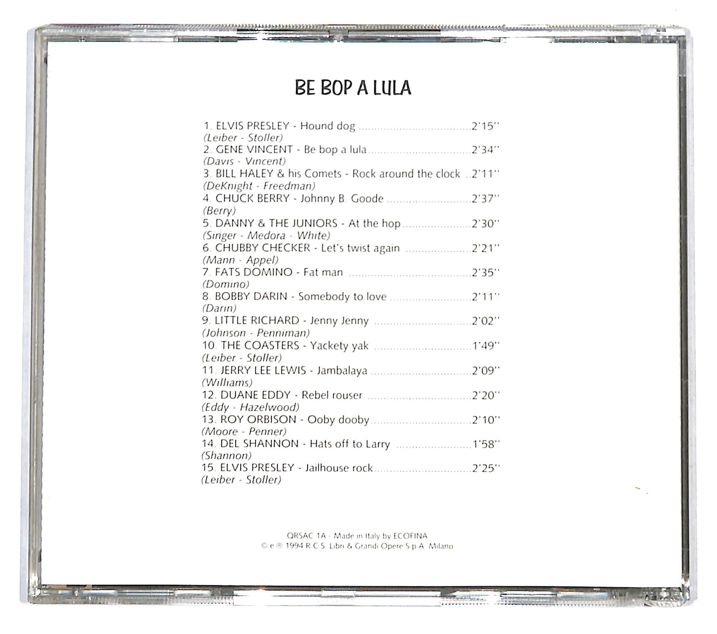 EBOND Various - Be Bop A Lula CD CD140420