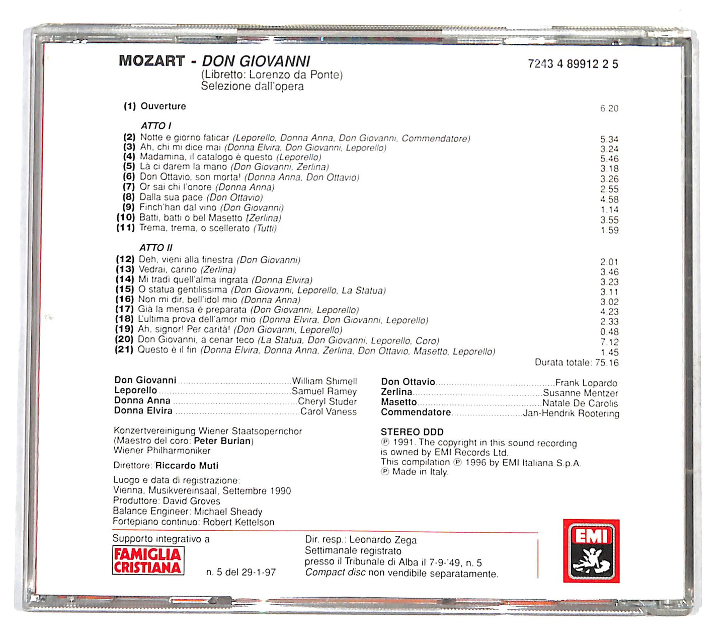 EBOND Mozart - Don Giovanni - le pagine piu belle EDITORIALE CD CD140610