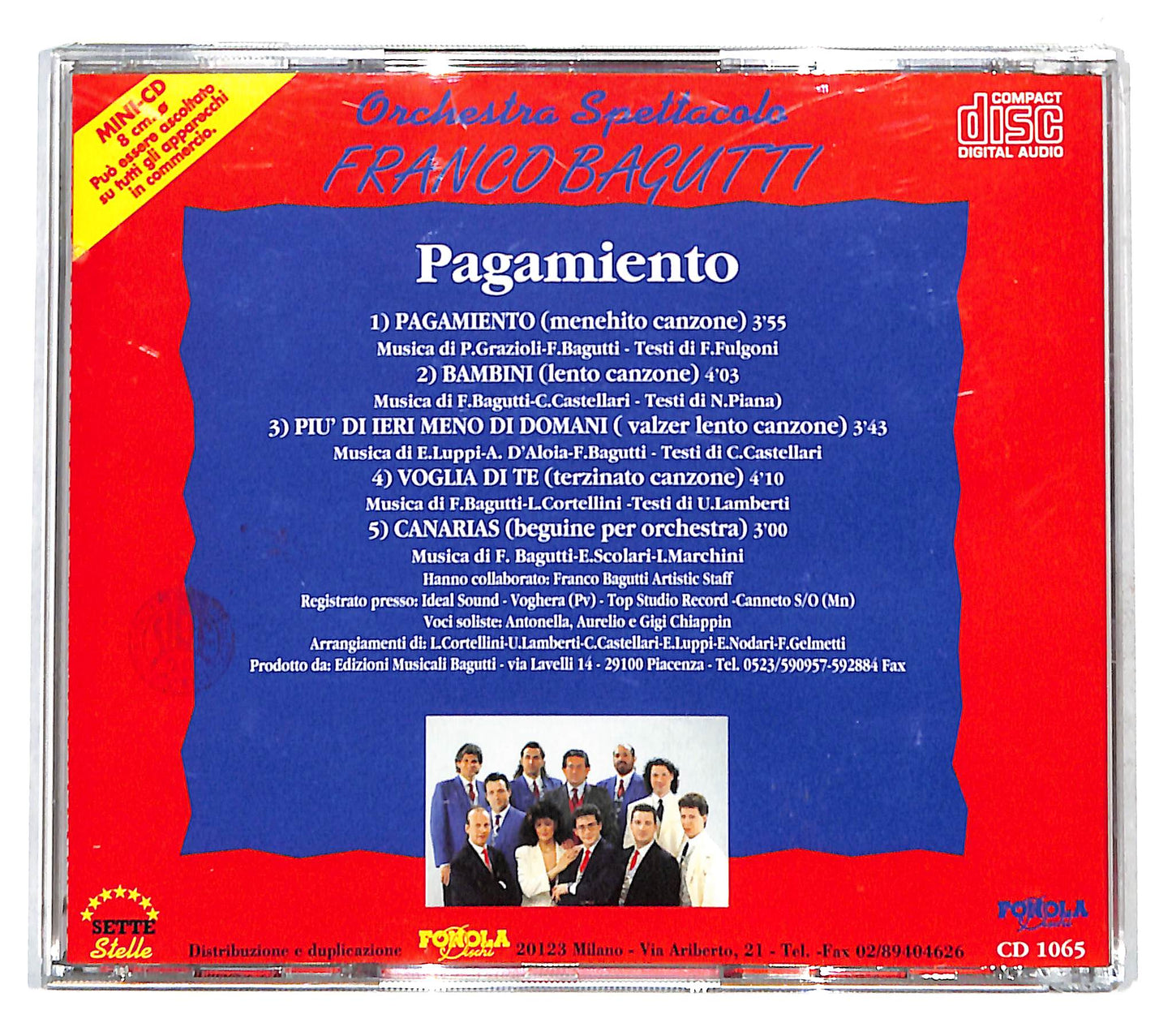 EBOND Orchestra Spettacolo Franco Bagutti - MINI-CD CD140613