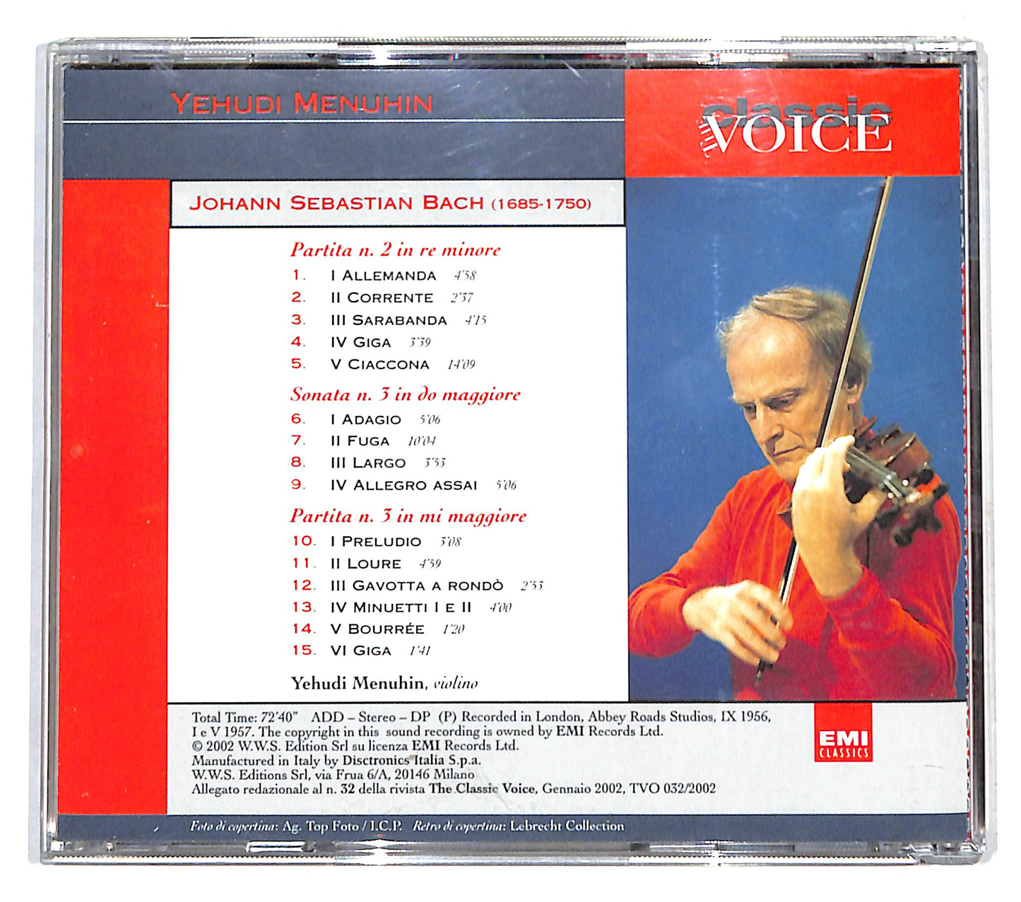 EBOND Bach - Sonate E Partite Per Violino Solo vol.2 CD CD140633