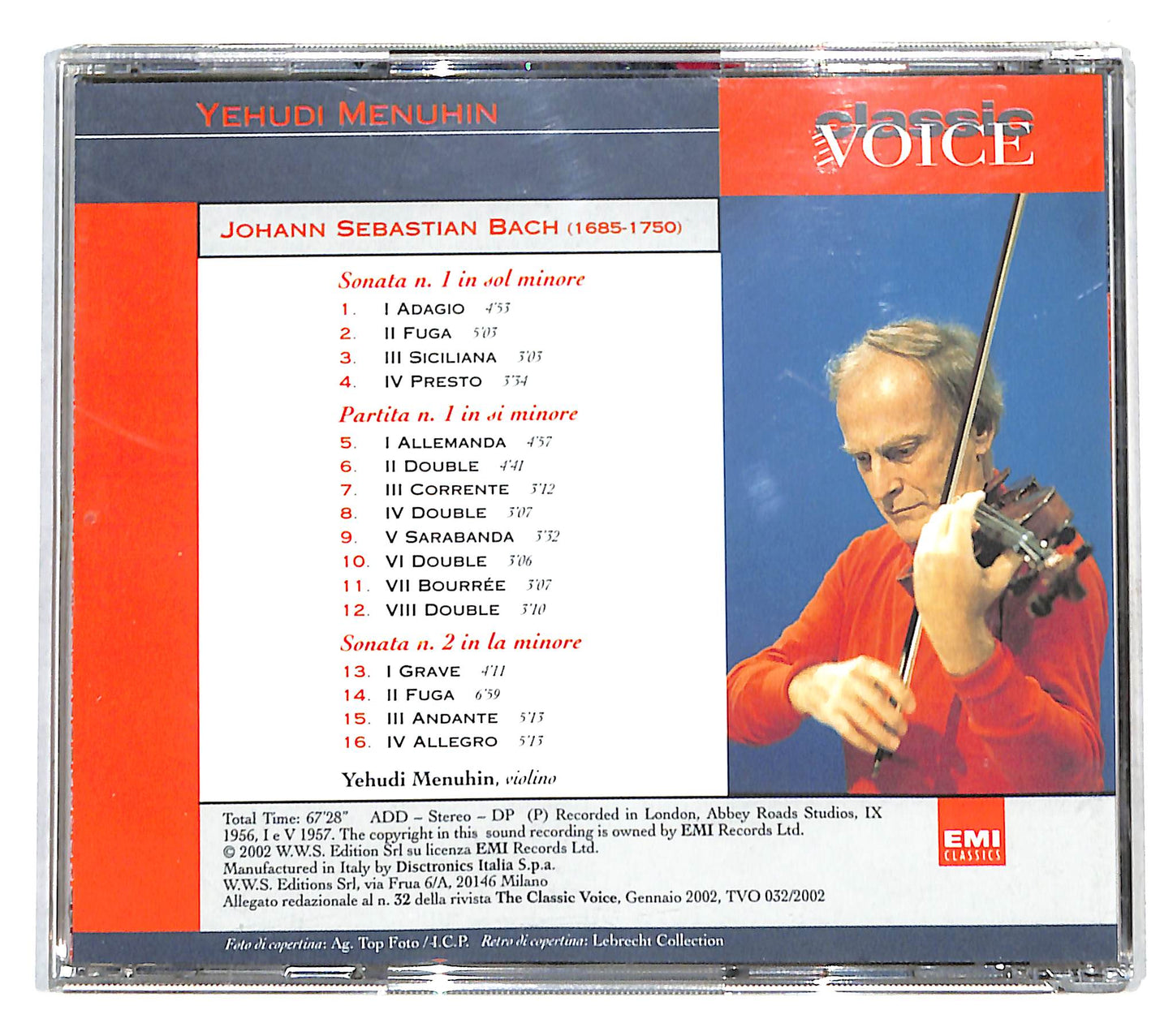 EBOND Bach - Sonate E Partite Per Violino Solo vol.1 CD CD140634
