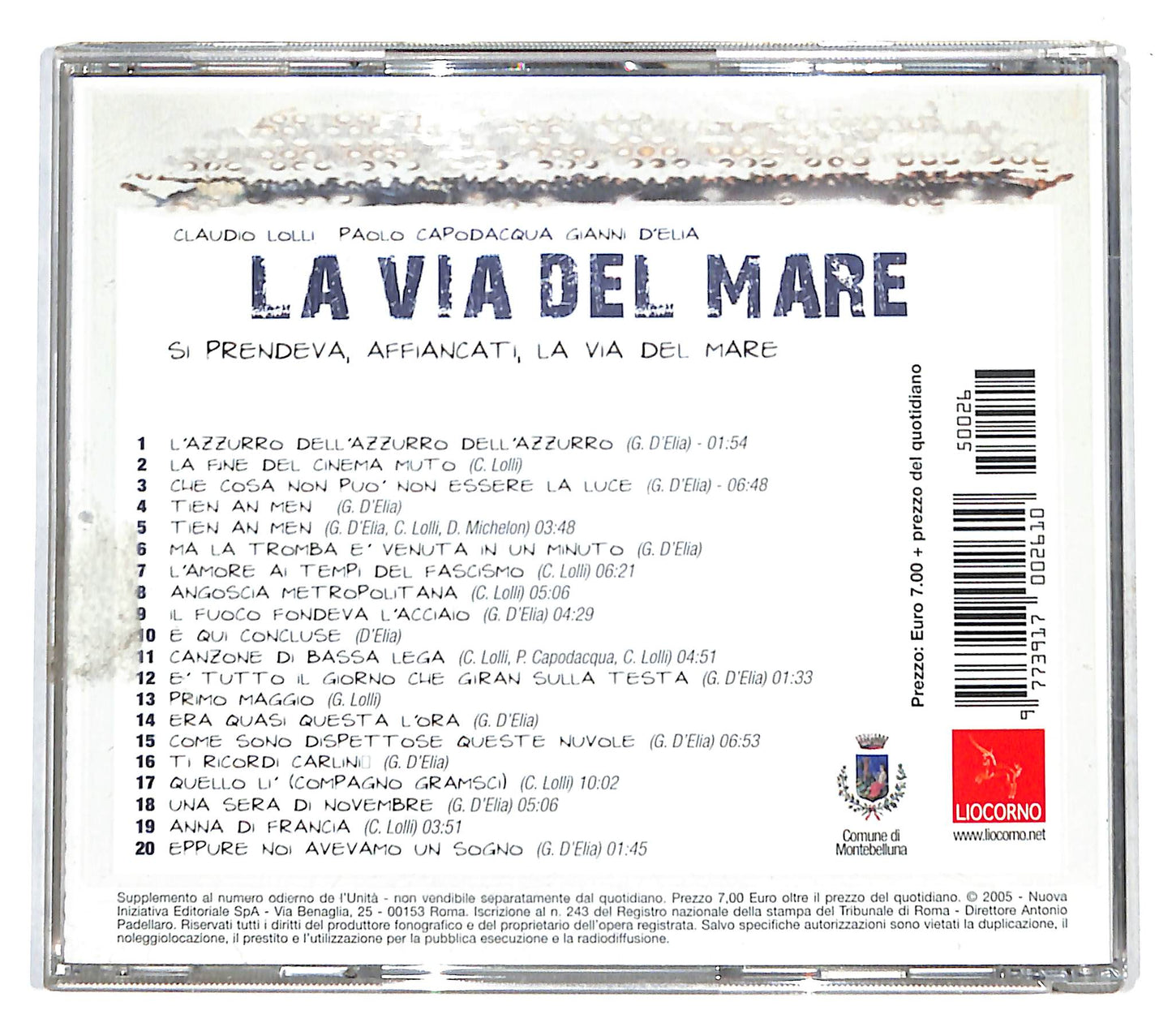 EBOND Claudio Lolli Paolo Capodacqua Gianni D'Elia - La Via Del Mare CD CD140637