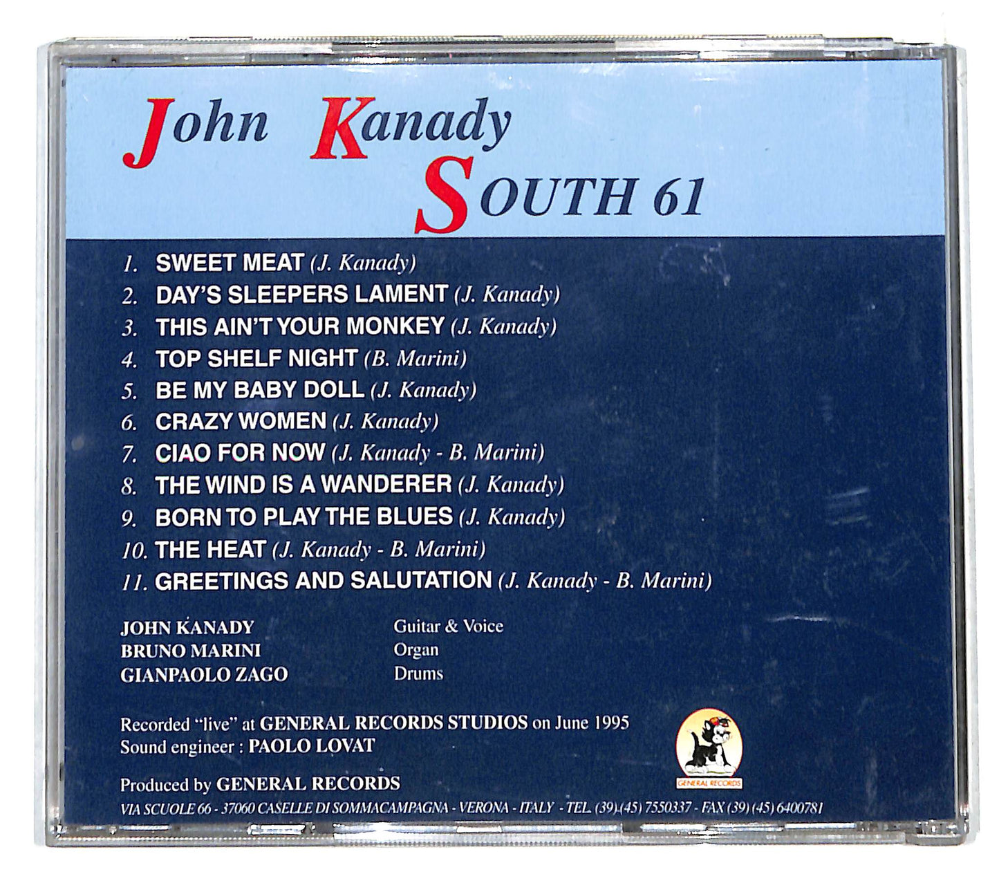 EBOND John Kanady - South 61 CD CD140655