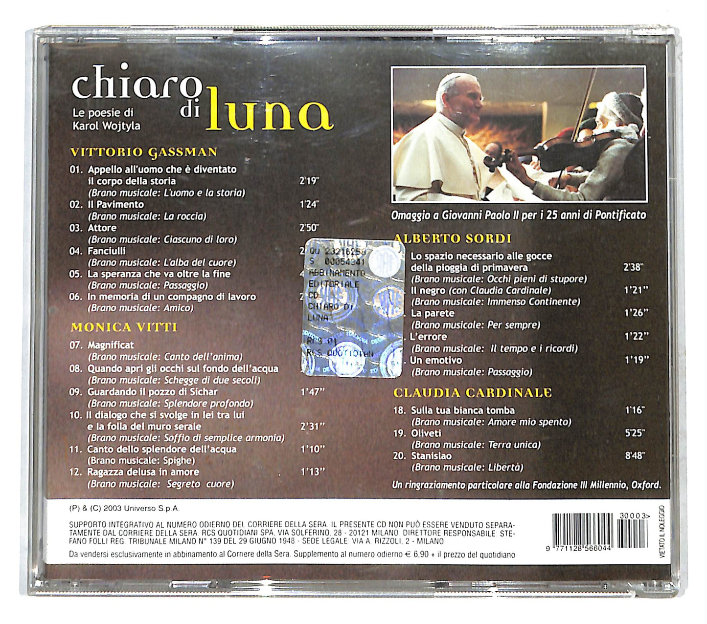 EBOND Karol Wojtyła - Chiaro di Luna CD CD140711