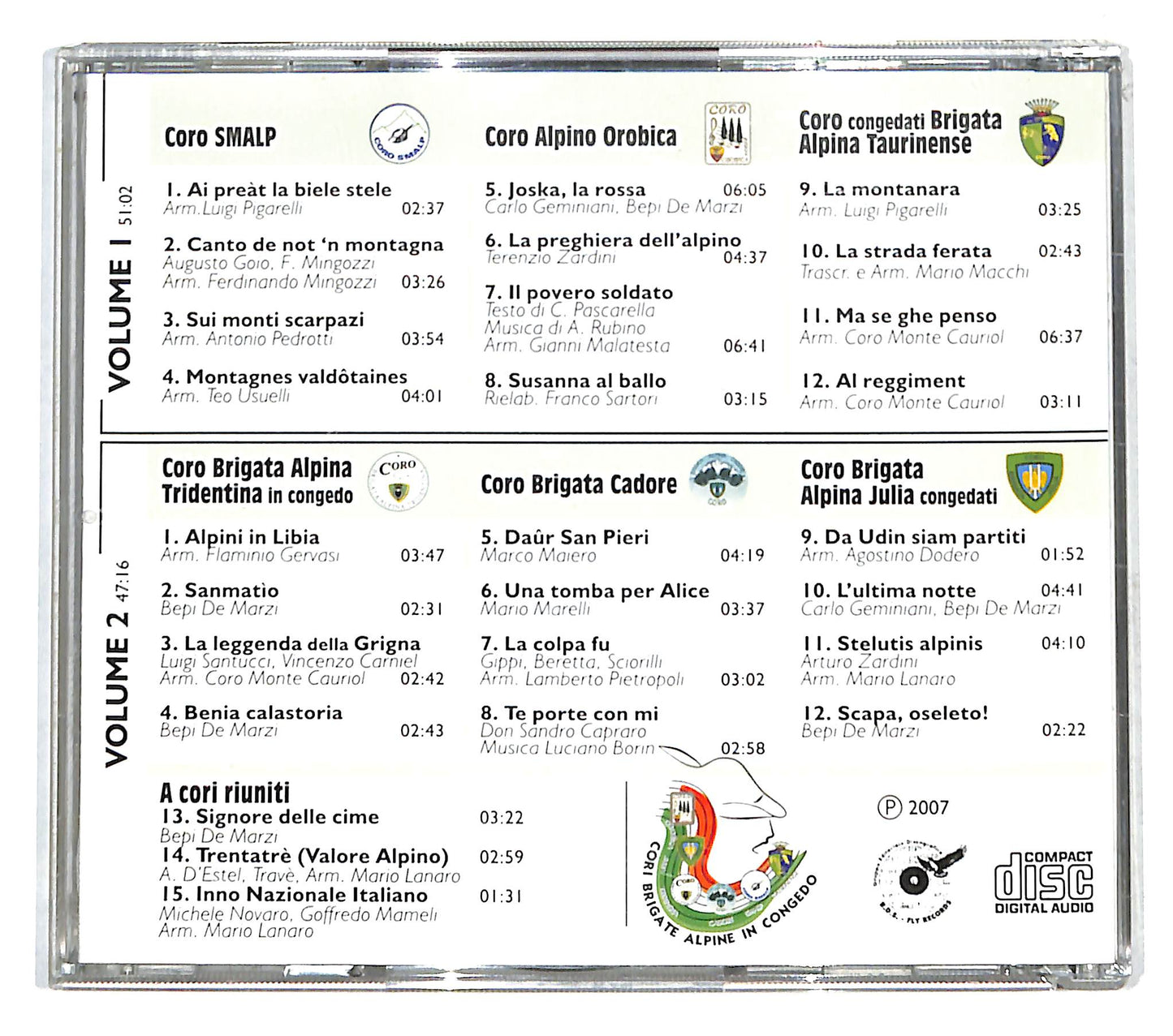 EBOND Cori Brigate Alpine In Congedo - 3º Raduno Nazionale CD CD140731