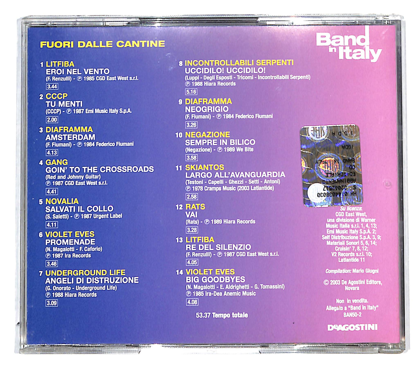 EBOND Various - fuori dalle cantine -Band in Italy CD CD140741