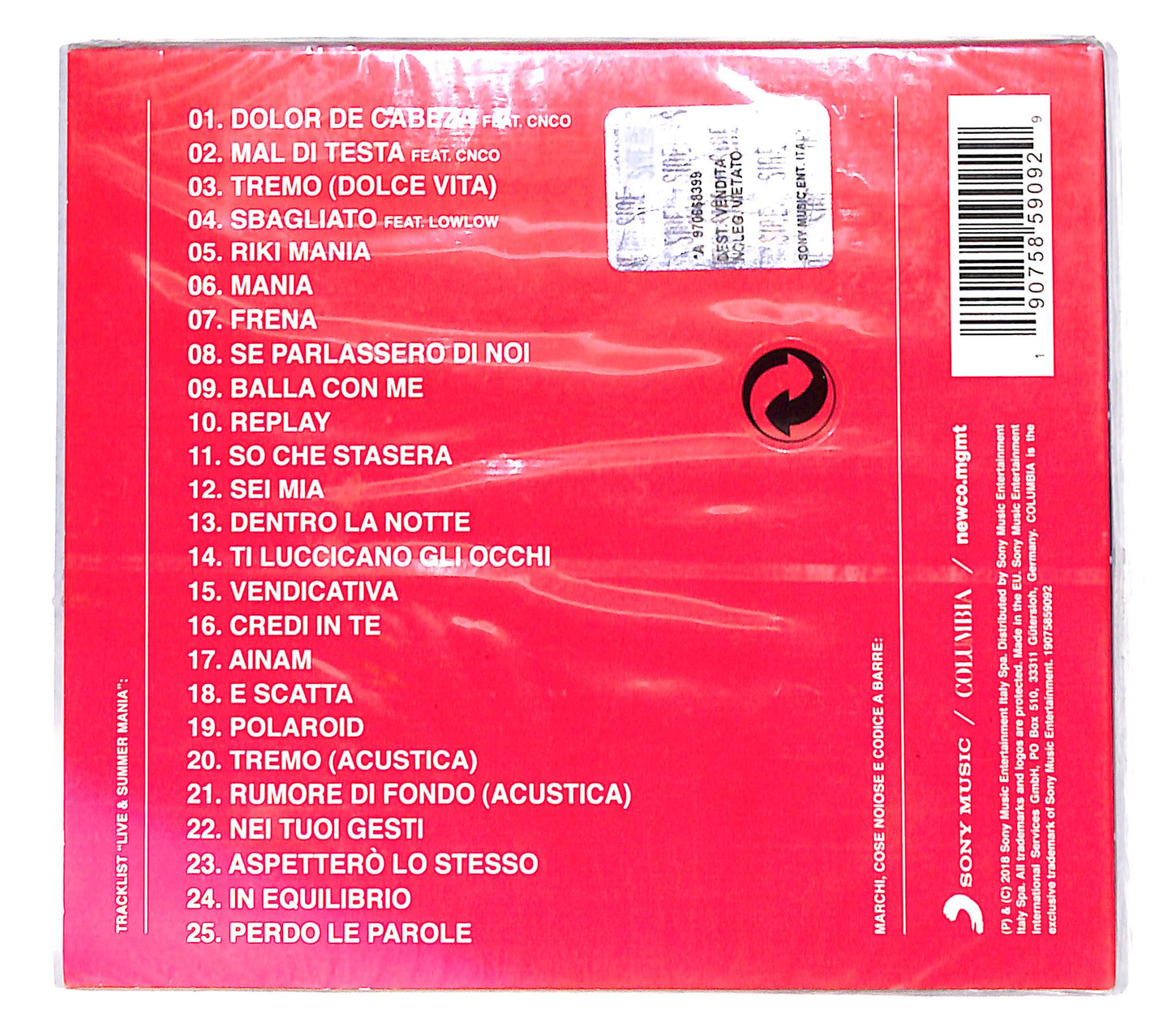 EBOND Riki - Live & Summer Mania DIGIPACK CD CD140831