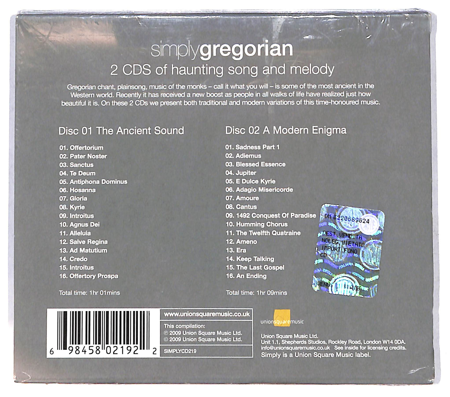EBOND Various - Simply Gregorian CD CD140832
