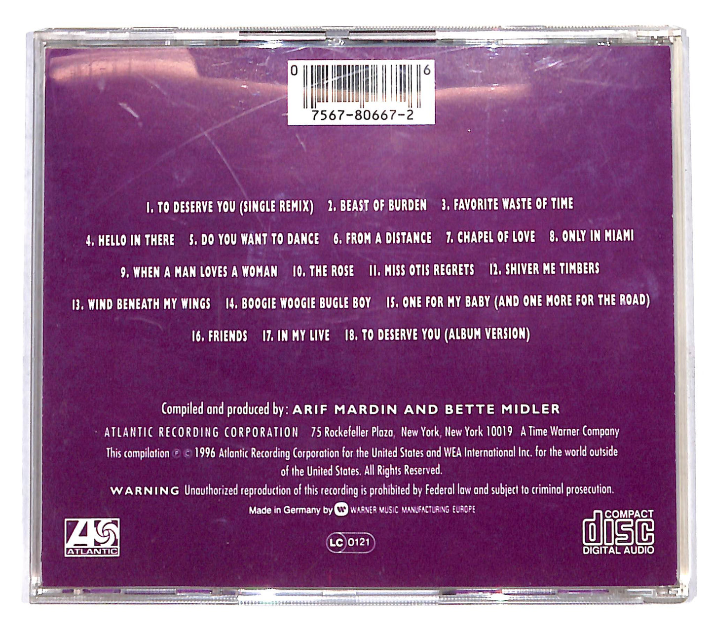EBOND Bette Midler - Experience The Divine (Greatest Hits) CD CD140833