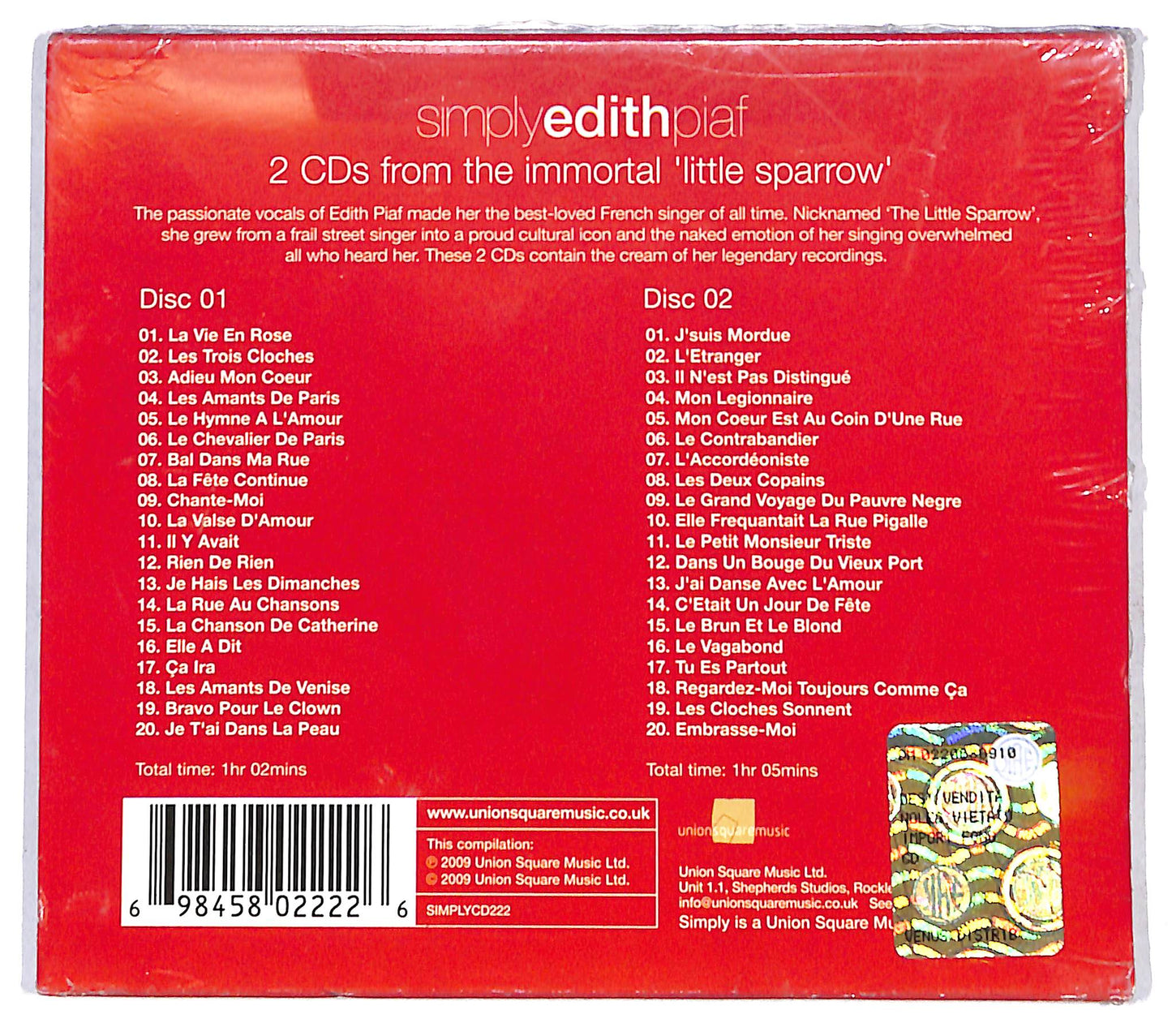 EBOND Edith Piaf - Simply Edith Piaf CD CD140857