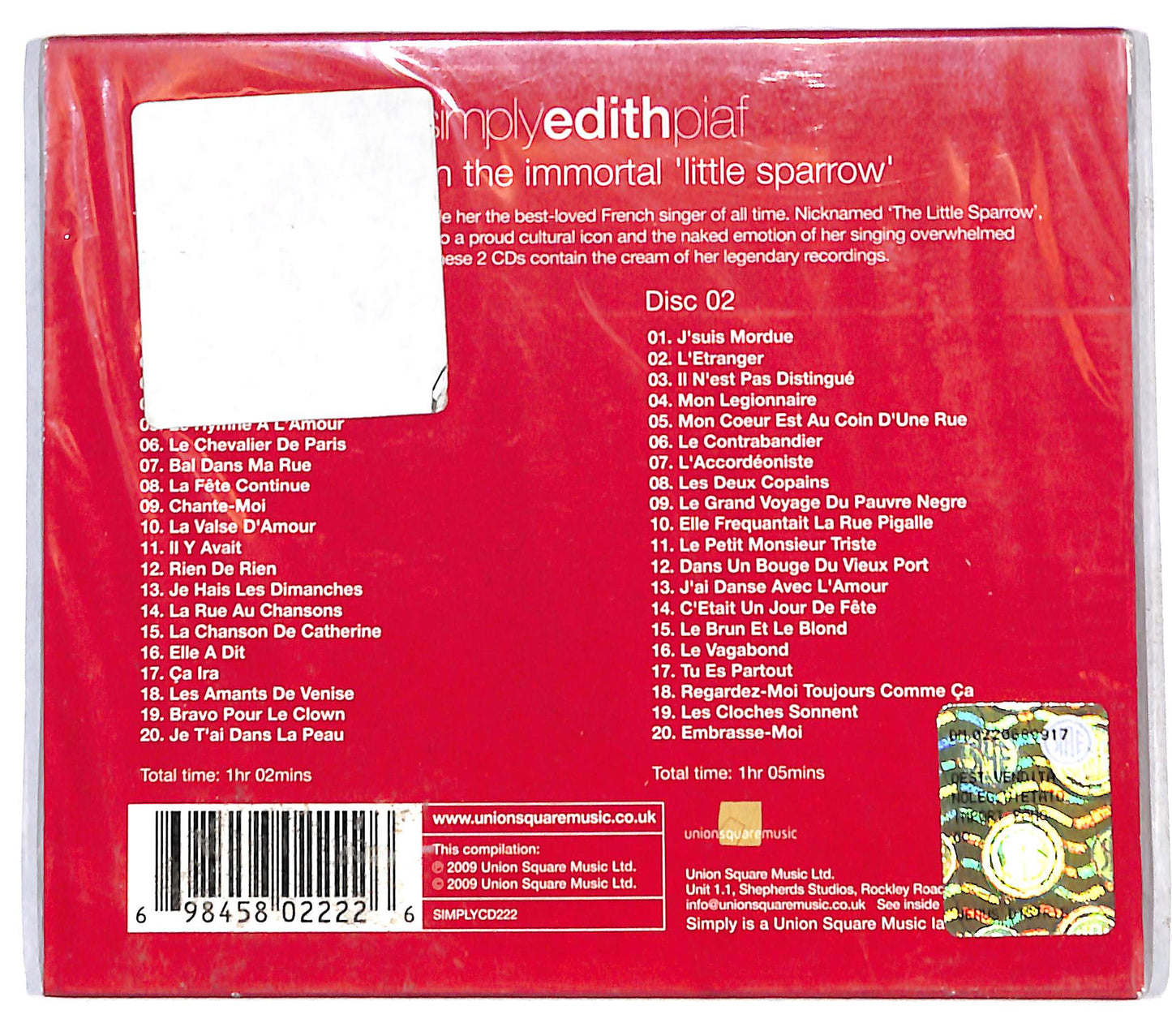 EBOND Edith Piaf - Simply Edith Piaf CD CD140919