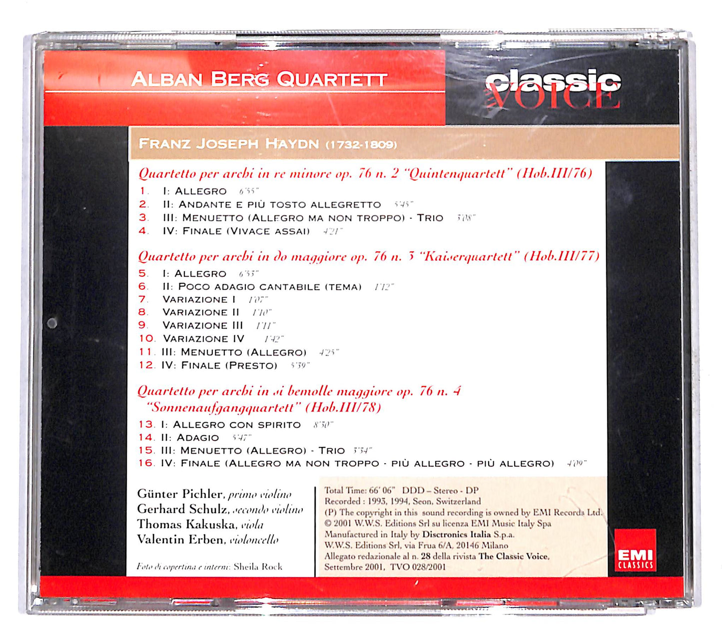 EBOND Haydn - Quartetti Per Archi Op. 76 N. 2 N. 3 e N. 4 CD CD140940