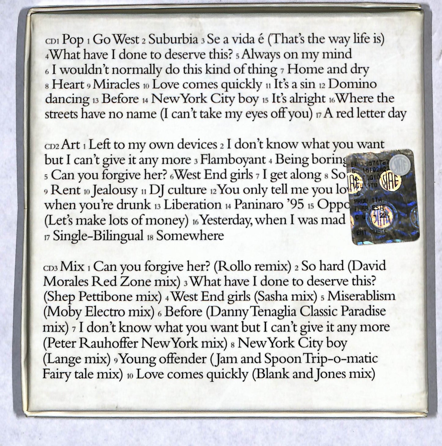 EBOND Pet Shop Boys - PopArt (The Hits) CD CD141006