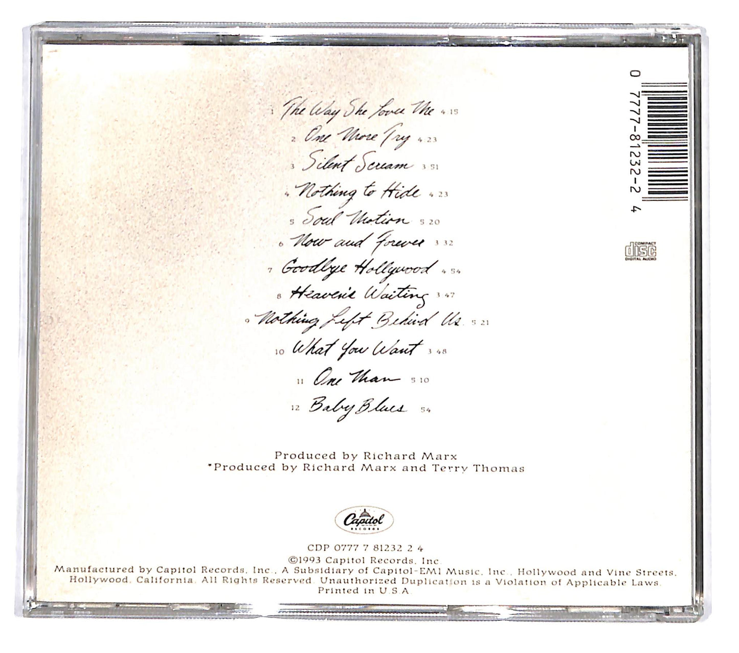 EBOND Richard Marx - Paid Vacation CD CD141018