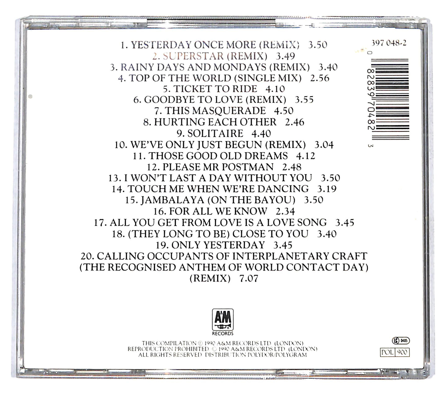 EBOND Carpenters - Their Greatest Hits CD CD141050