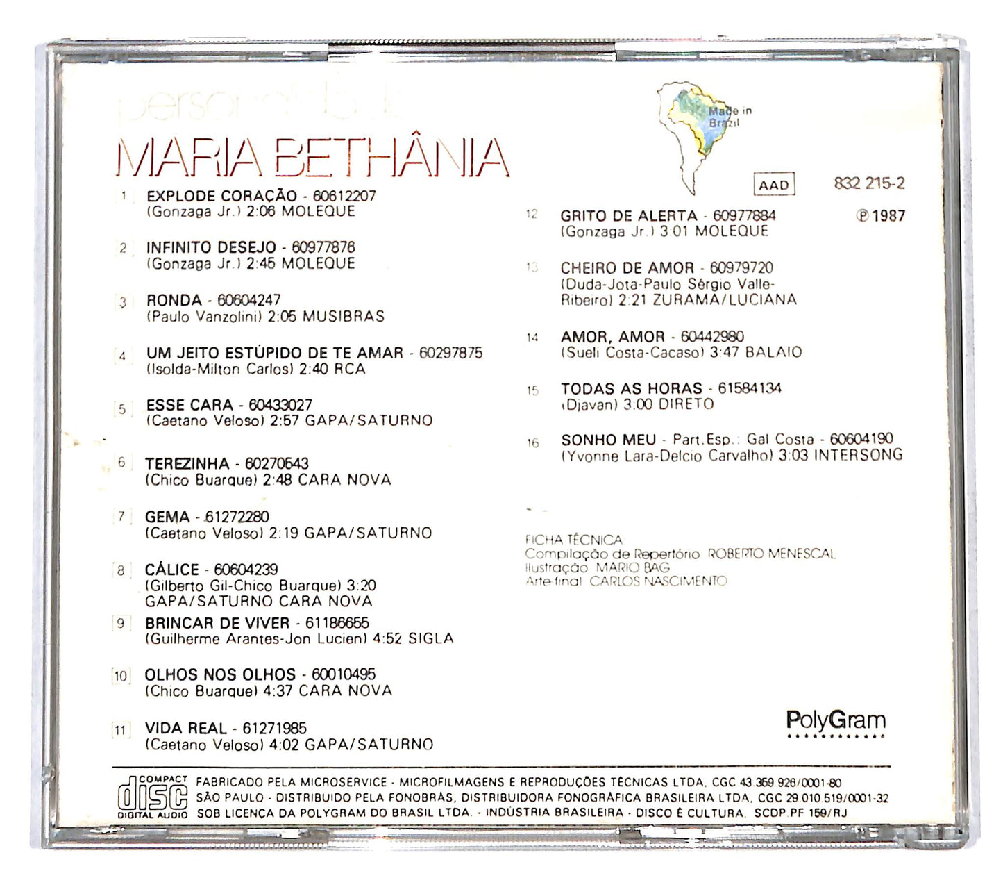 EBOND Maria Bethania - Personalidade - Maria Bethania CD CD141052