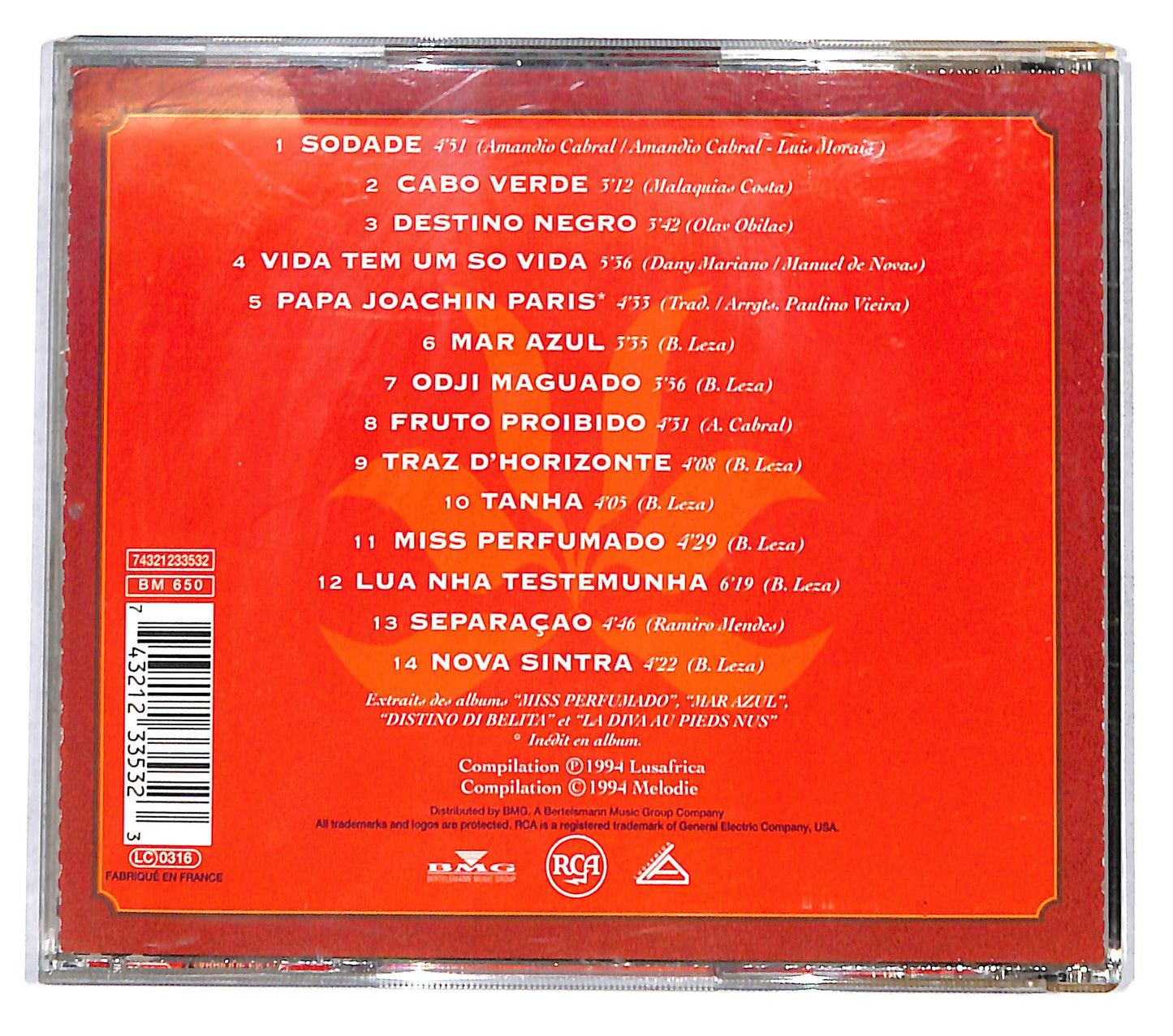 EBOND Cesaria Evora - 'Sodade' CD CD141103