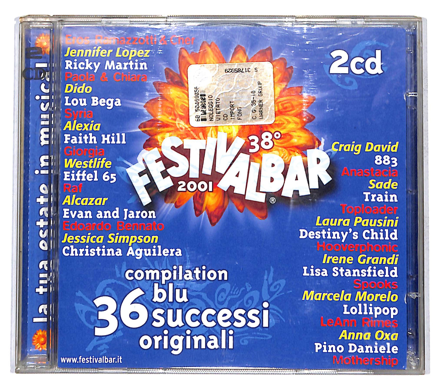 EBOND Various - 38° Festivalbar 2001 Compilation Blu CD CD141121