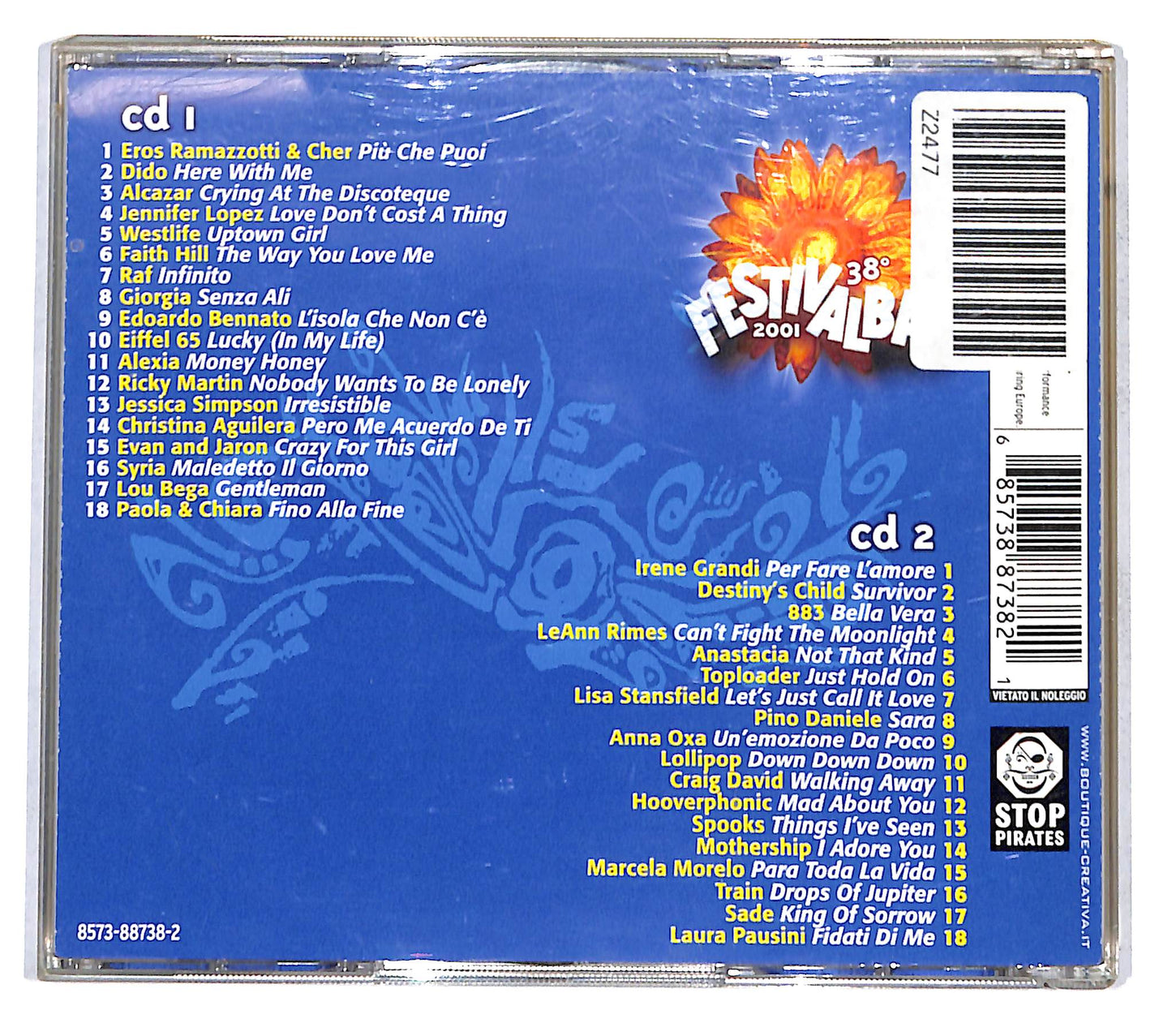 EBOND Various - 38° Festivalbar 2001 Compilation Blu CD CD141121