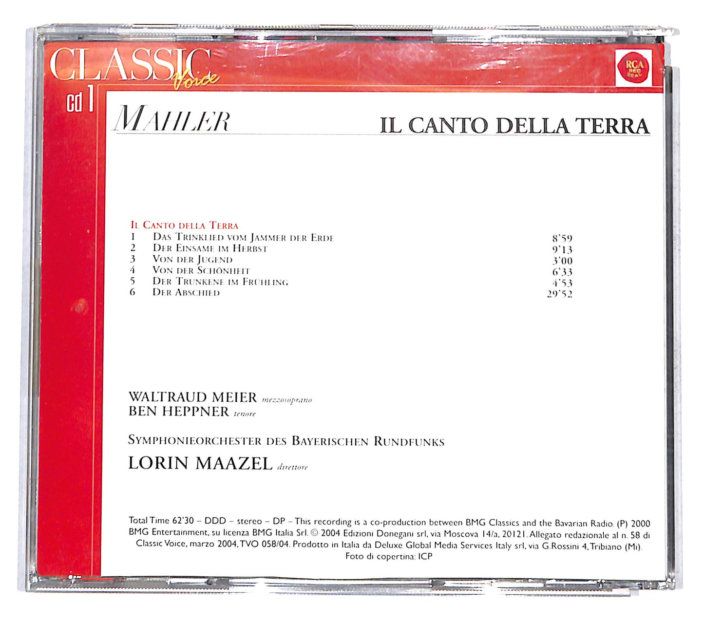 EBOND Gustav Mahler - Il Canto Della Terra CD CD141122