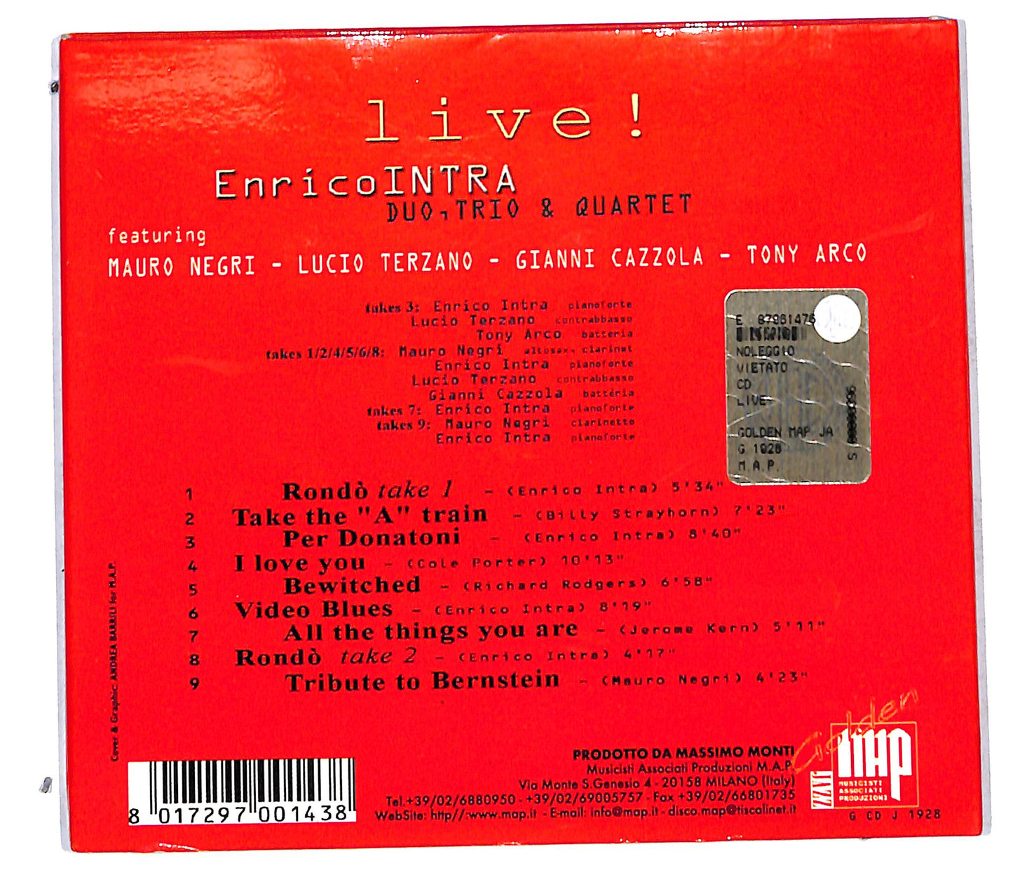 EBOND Enrico Intra - Duo, Trio & Quartet CD CD141208