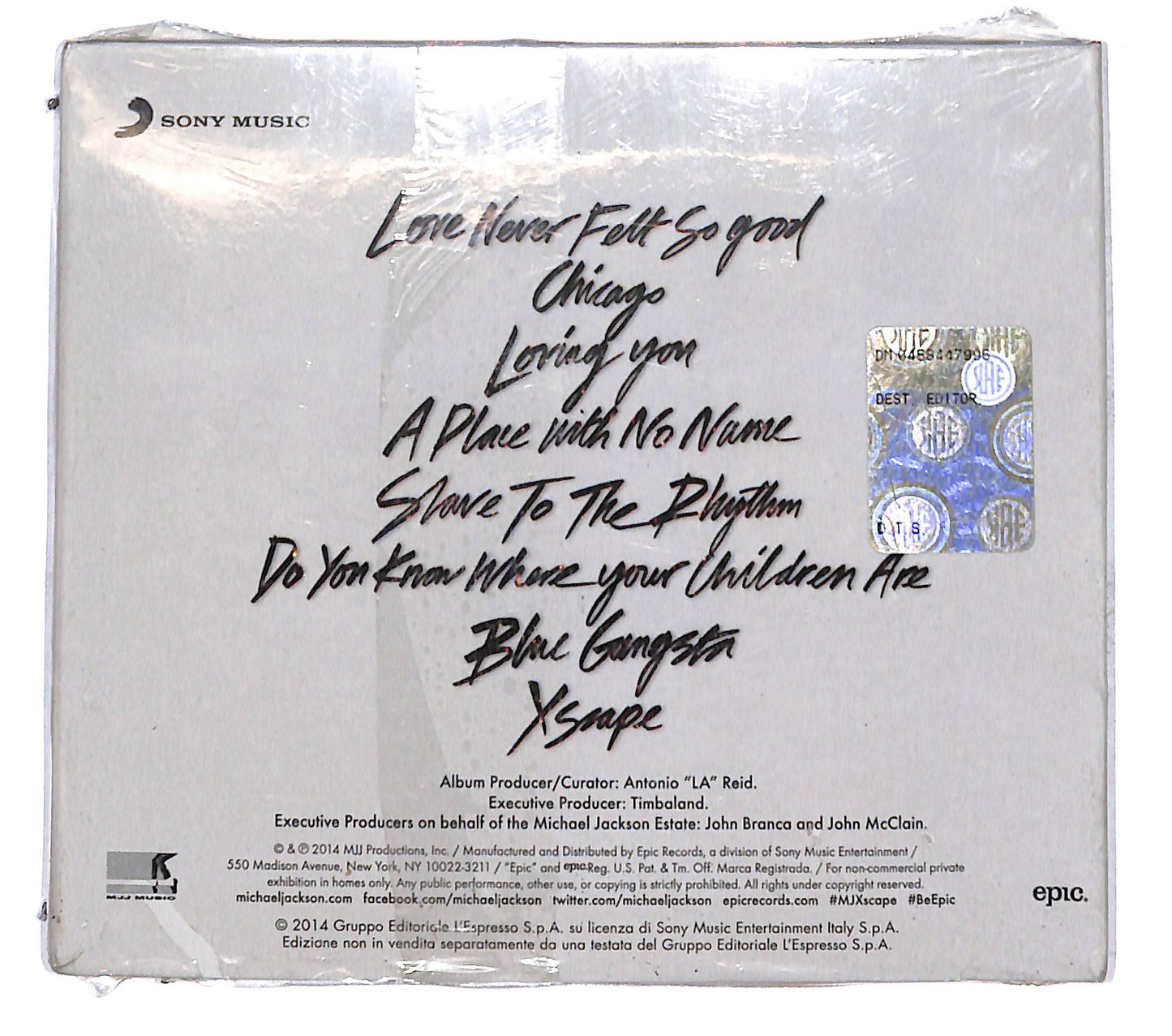 EBOND Michael Jackson - Xscape DIGIPACK CD CD141322
