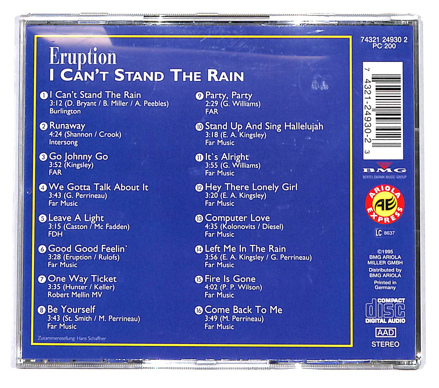 EBOND Eruption - I Can't Stand The Rain CD CD142024