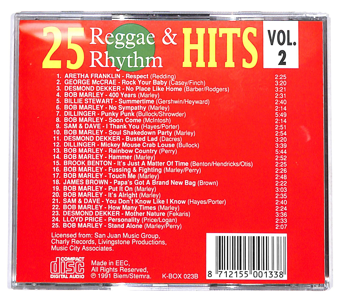 EBOND Various - 25 Reggae & Rhythm Hits Volume 2 CD CD142209