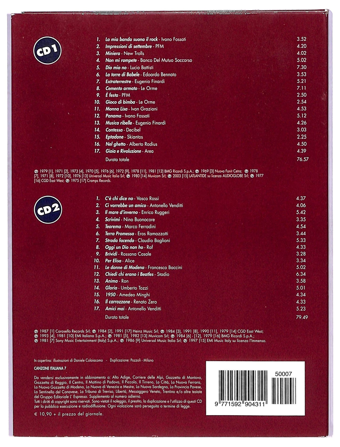 EBOND Various - Rock Pop e canzone arrivano gli anni 80 vol 7 CD CD368010