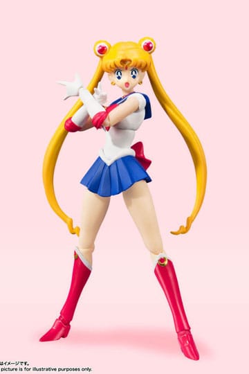 Action figure Sailor Moon SH Figuarts, edizione a colori dell'animazione Sailor Moon, 14 cm