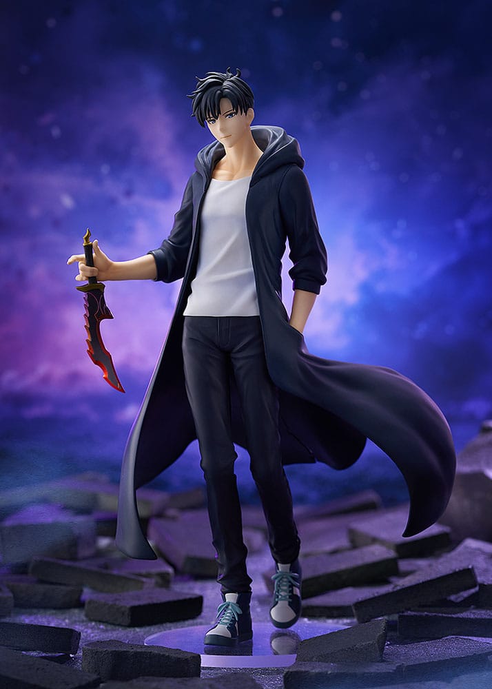 Statua in PVC di Sung Jinwoo della serie Solo Leveling Pop Up Parade, taglia L, 24 cm.