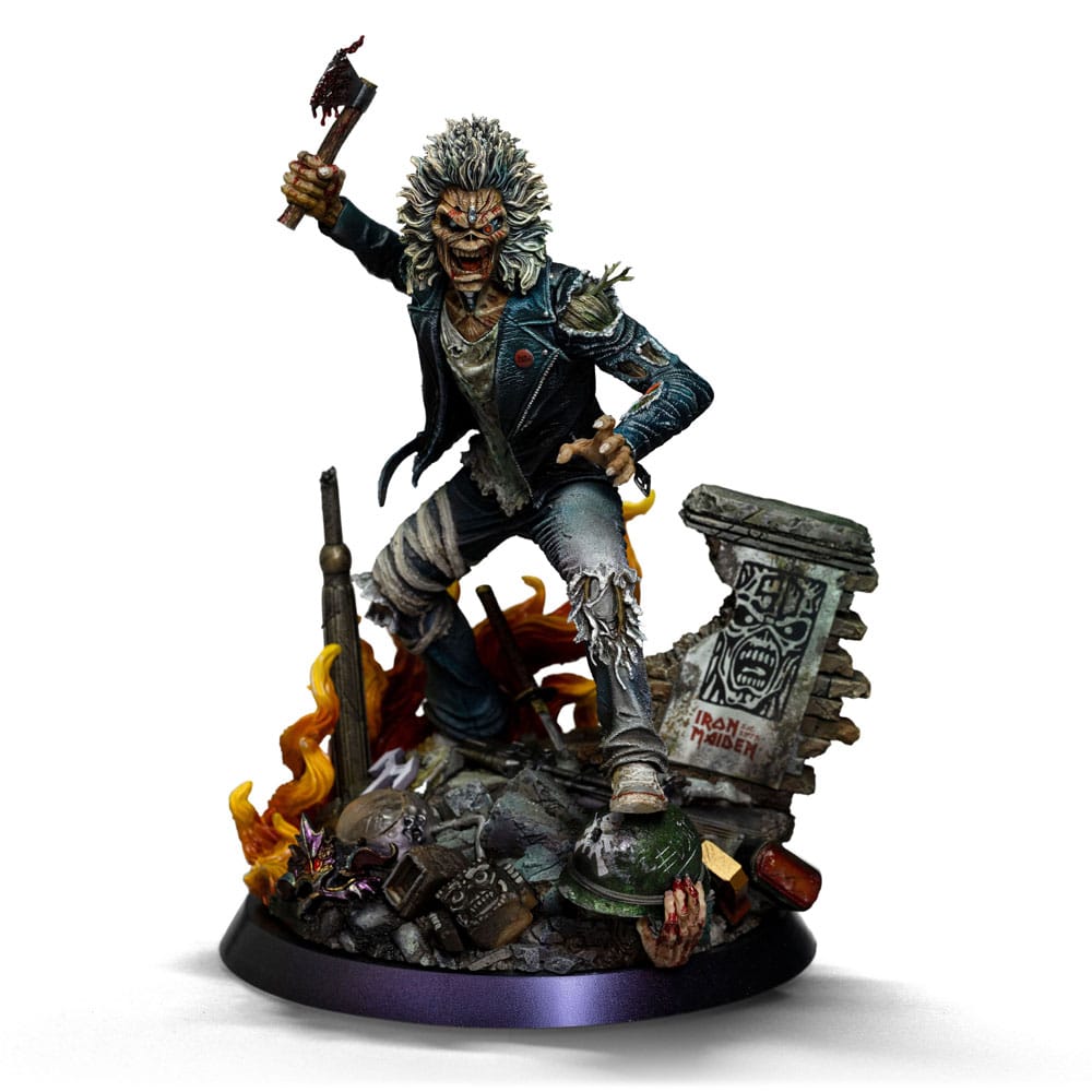 Statua Iron Maiden in scala 1/10, Eddie, 50° anniversario, 22 cm