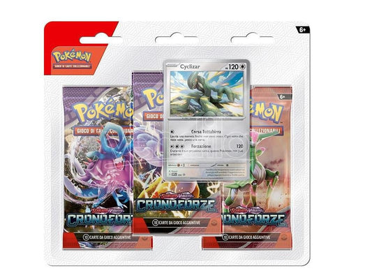 POKEMON SCARLATTO E VIOLETTO CRONOFORZE BLISTER 3 BUSTINE + SPECIALE