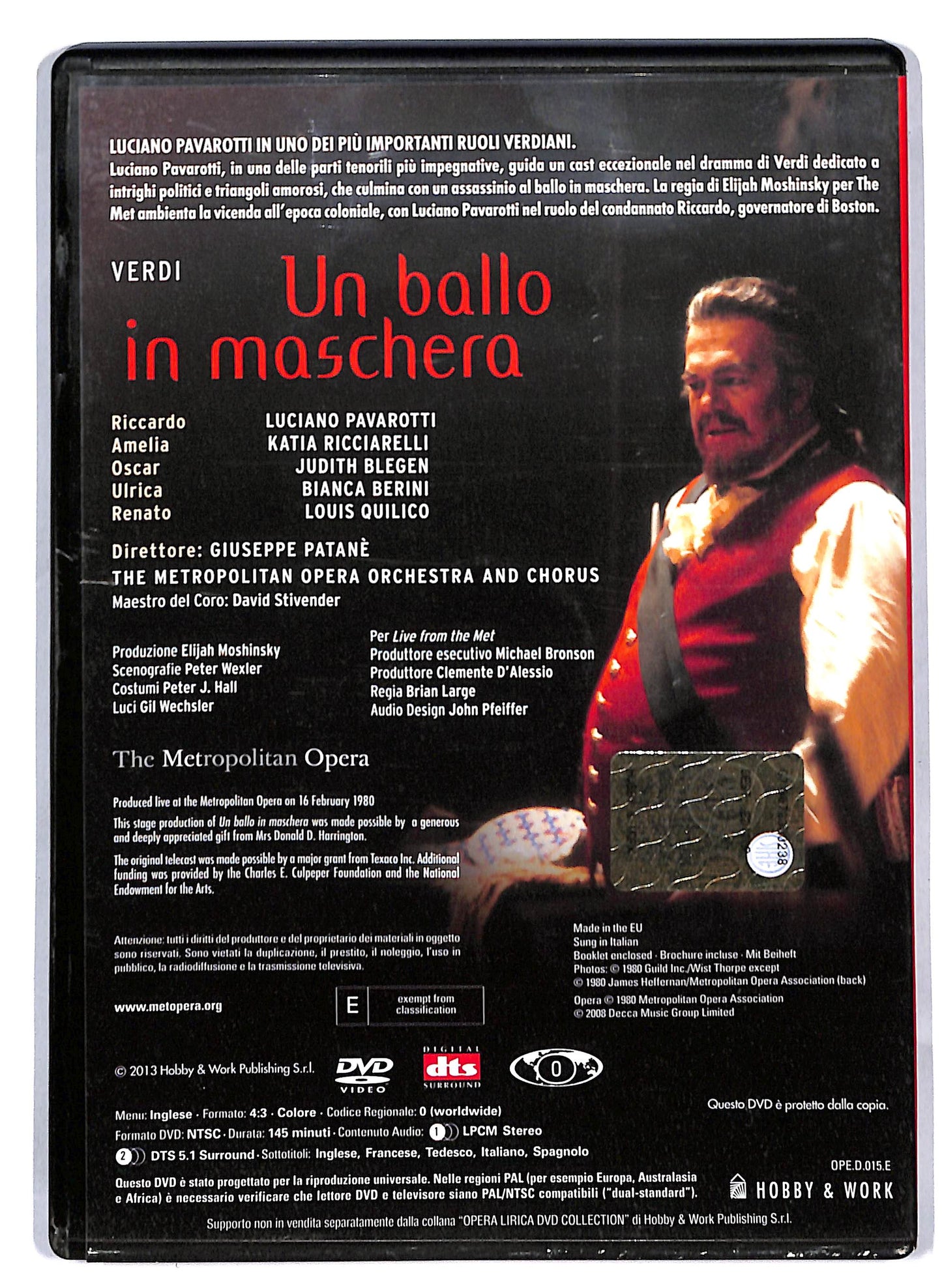 EBOND The Metropolitan Opera Verdi - un ballo in maschera EDITORIALE DVD D813122
